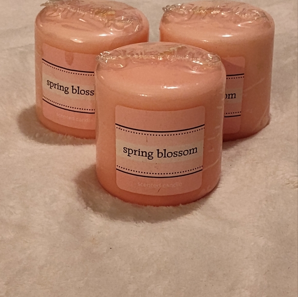 NWT! Bundle Of Spring Blossom Pillar Candles (Set Of 3) - Picture 2 of 9